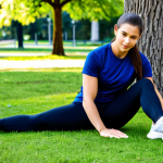 **

"A professional fitness instructor, fully clothed in athletic wear (leggings, t-shirt, athletic shoes), demonstrates a hamstring stretch outdoors in a park setting.  Trees and greenery in the background.  Perfect anatomy, correct proportions, natural pose, well-formed hands, proper finger count. Safe for work, appropriate content, modest clothing, family-friendly."

**