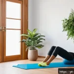 홈트 운동기구 추천 - A bright and modern home gym corner in a cozy apartment with wooden floors and natural light coming ...