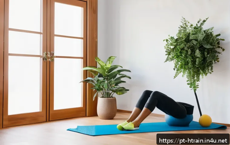 홈트 운동기구 추천 - A bright and modern home gym corner in a cozy apartment with wooden floors and natural light coming ...